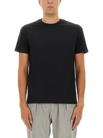 Herno Classic Black Crew Neck T-shirt In Cotton In Black