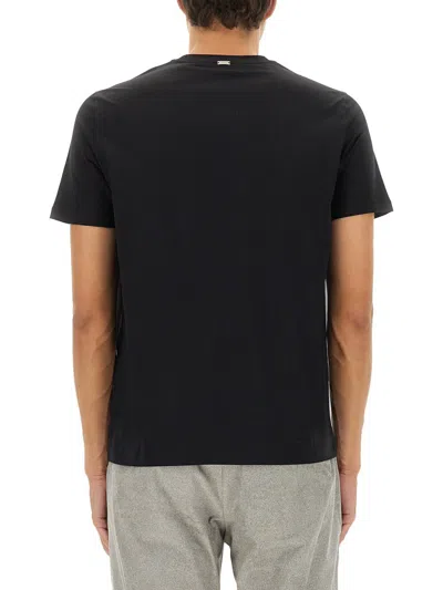 Herno Classic Black Crew Neck T-shirt In Cotton In Black