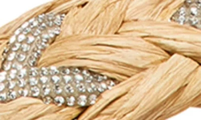 Stuart Weitzman Lana 80 Raffia Ankle Strap Platform Sandal In Neutral