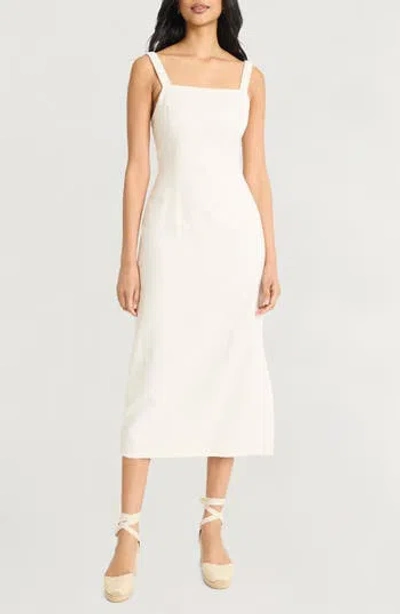 The Good Journey Women's Square-neck Sleeveless Midi Dress In Gray