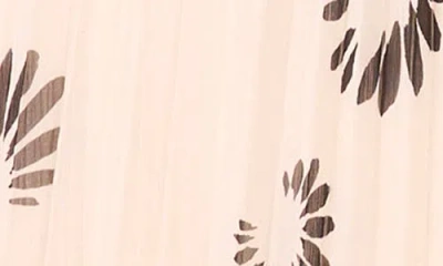 Halogen ® Daisy Print Sleeveless Pleated Maxi Dress In Brown