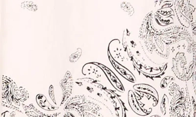 Halogen ® Bandana Print Short Sleeve Shirtdress In White