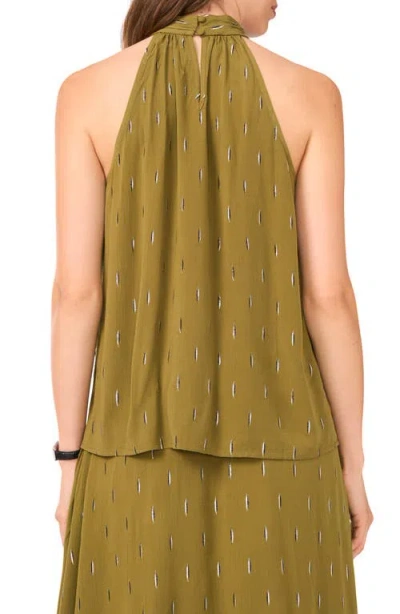 Halogen ® Embroidered High Neck Sleeveless Top In Green