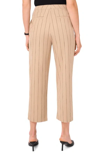 Halogen ® Stripe Linen & Cotton Crop Pants In Neutral