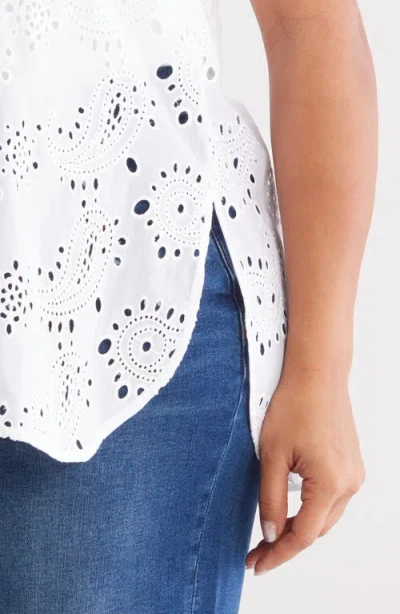 Universal Standard Short Sleeve Shirt In White