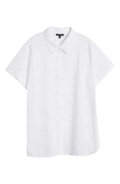 Universal Standard Short Sleeve Shirt In White