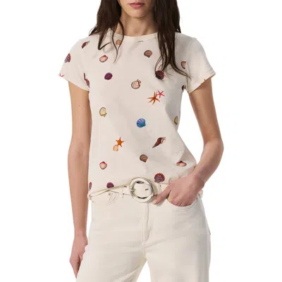 Rag & Bone Short-sleeve Allover Seashell Tee In Green