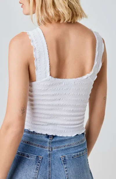 Florence By Mills Lettuce Edge Tank In White