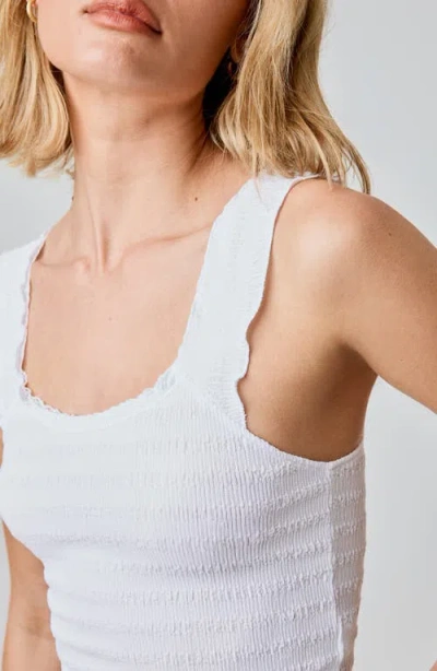 Florence By Mills Lettuce Edge Tank In White