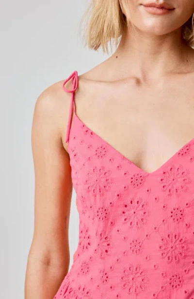 Florence By Mills Eyelet Cotton Mini Sundress In Orange