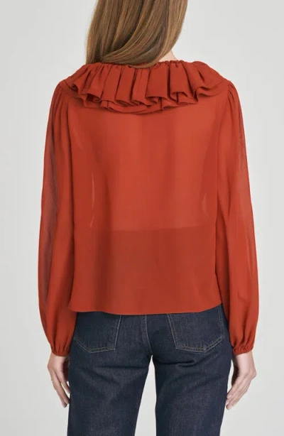 Wayf Agnes Ruffle Top In Animal Print