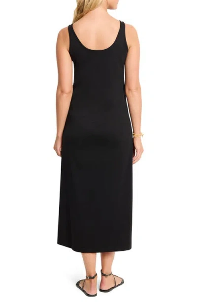 Nzt By Nic+zoe Henley Midi Tank Dress In Black