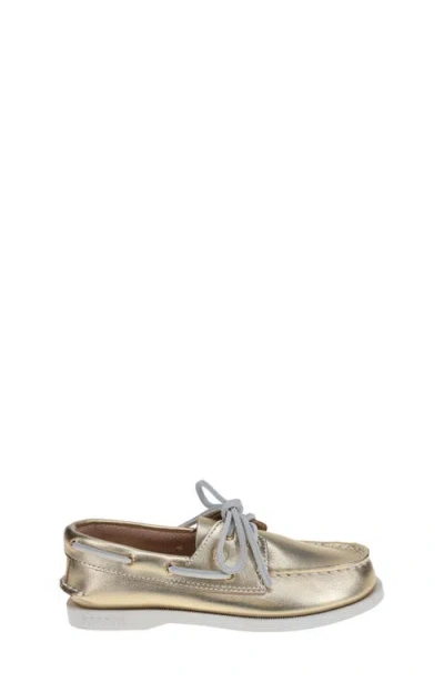 Sperry Kids' Authentic Original 2-eye Metallic Boat Shoe