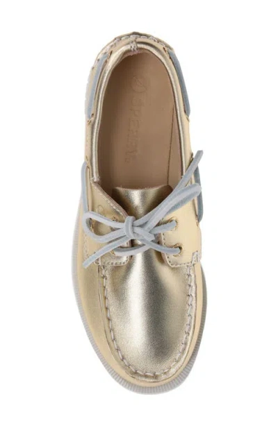 Sperry Kids' Authentic Original 2-eye Metallic Boat Shoe