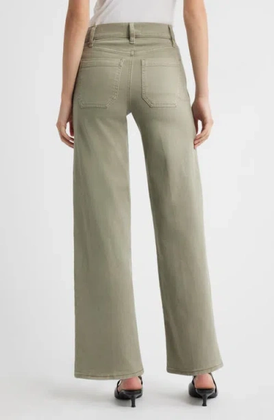 Frame Le Slim Palazzo In Thyme With Modernist Pockets In Green