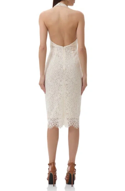 Afrm Hanson Lace Halter Dress In White