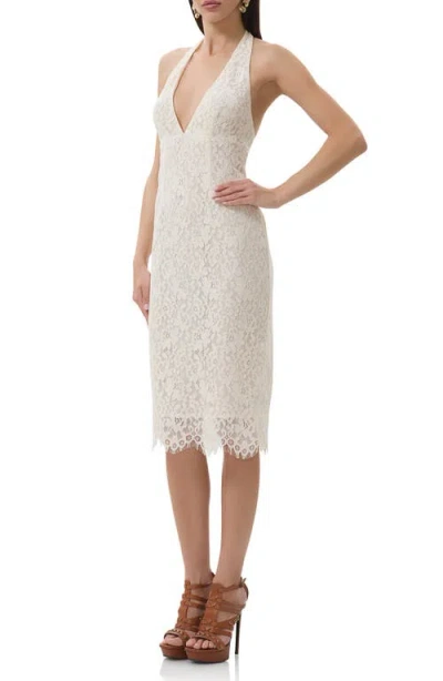 Afrm Hanson Lace Halter Dress In White