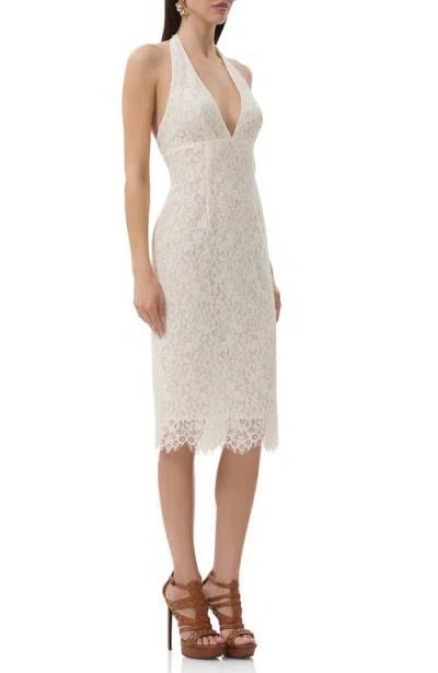 Afrm Hanson Lace Halter Dress In White