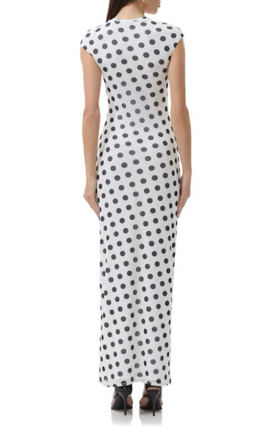Afrm Cody Print Cap Sleeve Mesh Maxi Dress In Pattern
