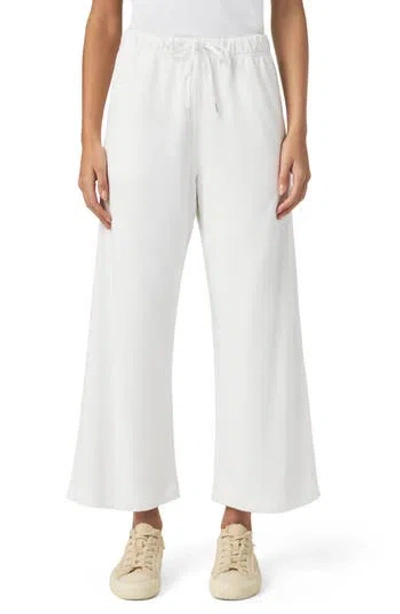 Splendid Hayden Terry Cloth Crop Wide Leg Pants In White