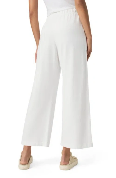 Splendid Hayden Terry Cloth Crop Wide Leg Pants In White
