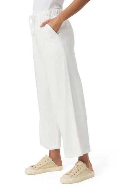 Splendid Hayden Terry Cloth Crop Wide Leg Pants In White