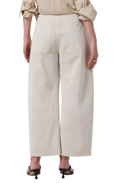 Citizen Of Humanity Citizens Of Humanity Ayla High Waist Crop Wide Leg Twill Utility Pants In Gray