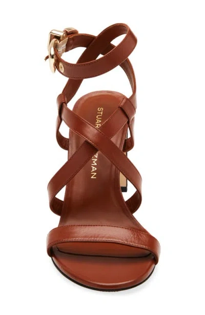 Stuart Weitzman Maven Block 85 Sandal In Brown