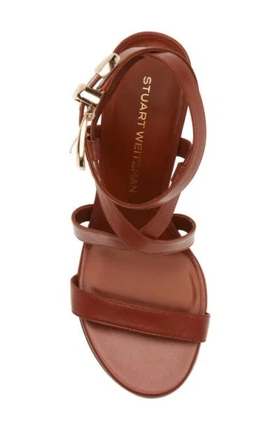 Stuart Weitzman Maven Block 85 Sandal In Brown