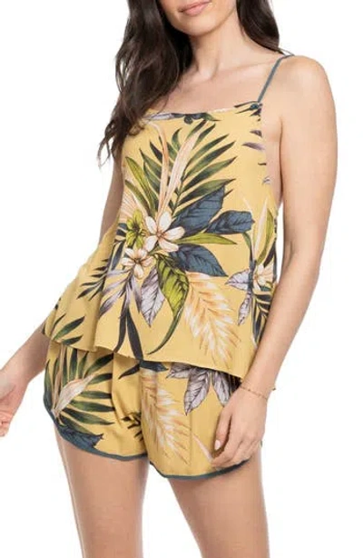 Midnight Bakery Yoryu Crinkle Short Pajamas In Gold