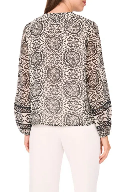Halogen ® Print Peasant Top In Black