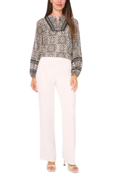 Halogen ® Print Peasant Top In Black