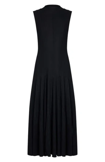 Lioness Indi Sleeveless Mock Neck Maxi Dress In Black