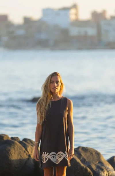 Billabong X Mami Wata Shift Minidress In Brown