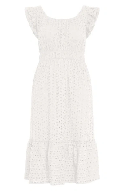 City Chic Sweet Broderie Anglaise Maxi Dress In White