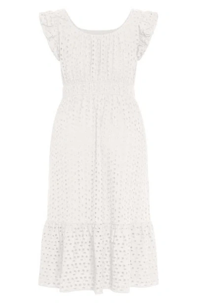 City Chic Sweet Broderie Anglaise Maxi Dress In White