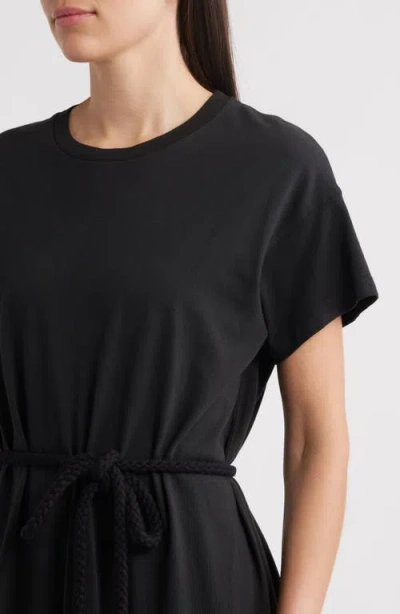 The Great . The Boxy Tee Cotton Dress In Black