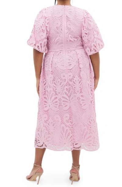 City Chic Kylee Lace Maxi Dress In Pink