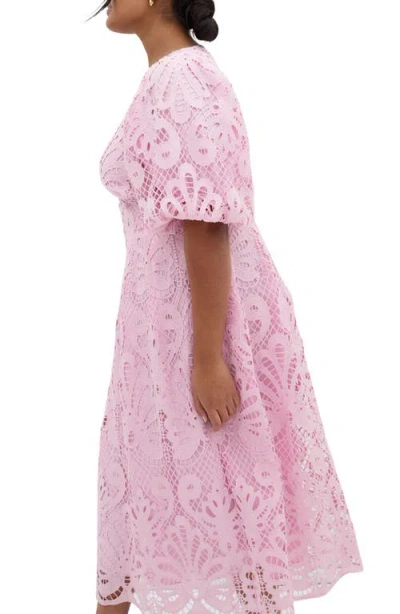 City Chic Kylee Lace Maxi Dress In Pink