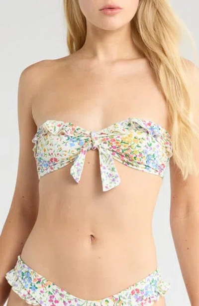 Pacsun Ruffle Bandeau Bikini Top In Multi