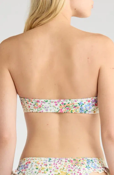 Pacsun Ruffle Bandeau Bikini Top In Multi
