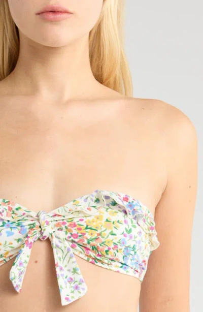 Pacsun Ruffle Bandeau Bikini Top In Multi