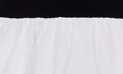 Pistola Adrienne Mixed Media Mini Dress In Noir And Le Blanc In Multi