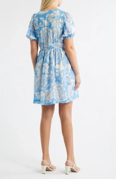 Halogen ® Tie Neck Minidress In Multi