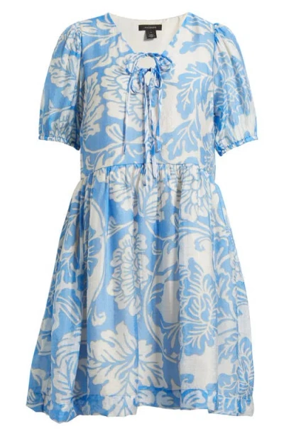 Halogen ® Tie Neck Minidress In Multi