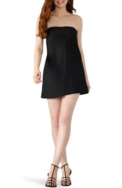 Steve Madden Morgana Strapless Romper In Black