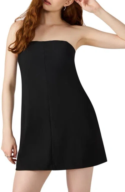 Steve Madden Morgana Strapless Romper In Black