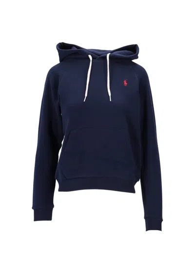Ralph Lauren Prl Shrknhd-long Sleeve-sweatshirt In Blue