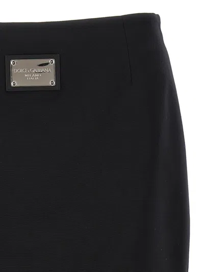 Dolce & Gabbana Black Sicily Skirts Black In Black