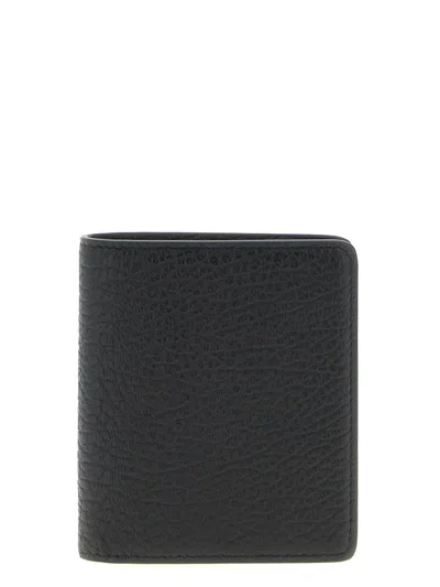 Maison Margiela Grained-leather Bi-fold Wallet In Black